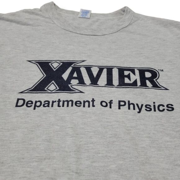 Vintage Russell Athletic Shirt Size Large Xavier Department Of Physics T-Shirt - Picture 3 of 6